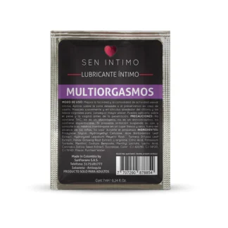 Lubricante Íntimo Multiorgasmos Sachet x 7 ml - Sen Íntimo